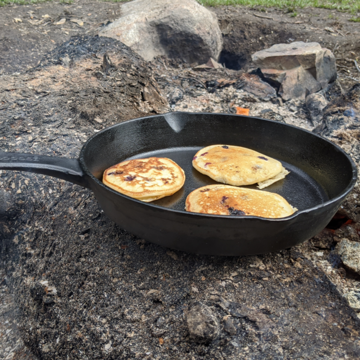 Tried out my homemade camp cooker with my cast iron pan : r/castiron