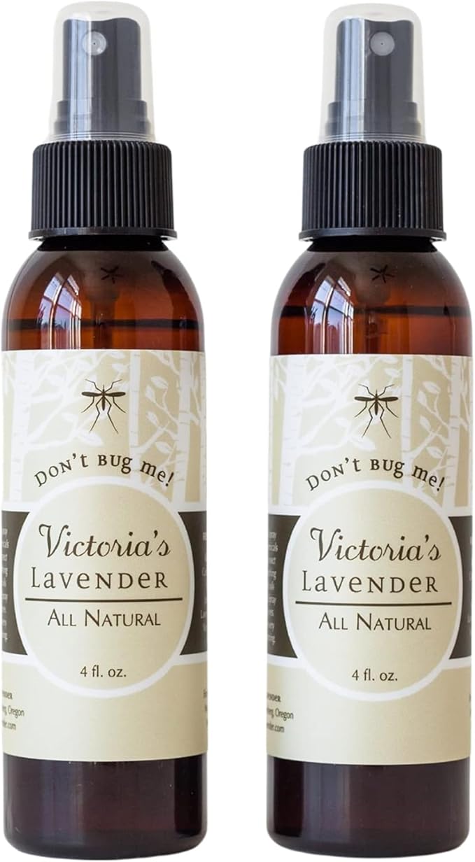 Victoria's Lavender Spray for Bugs with Lavender Essential Oils & Aloe Vera, Plant-Based Bug Spray