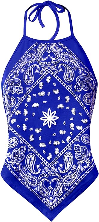 Paisley Bandanna Halter Top